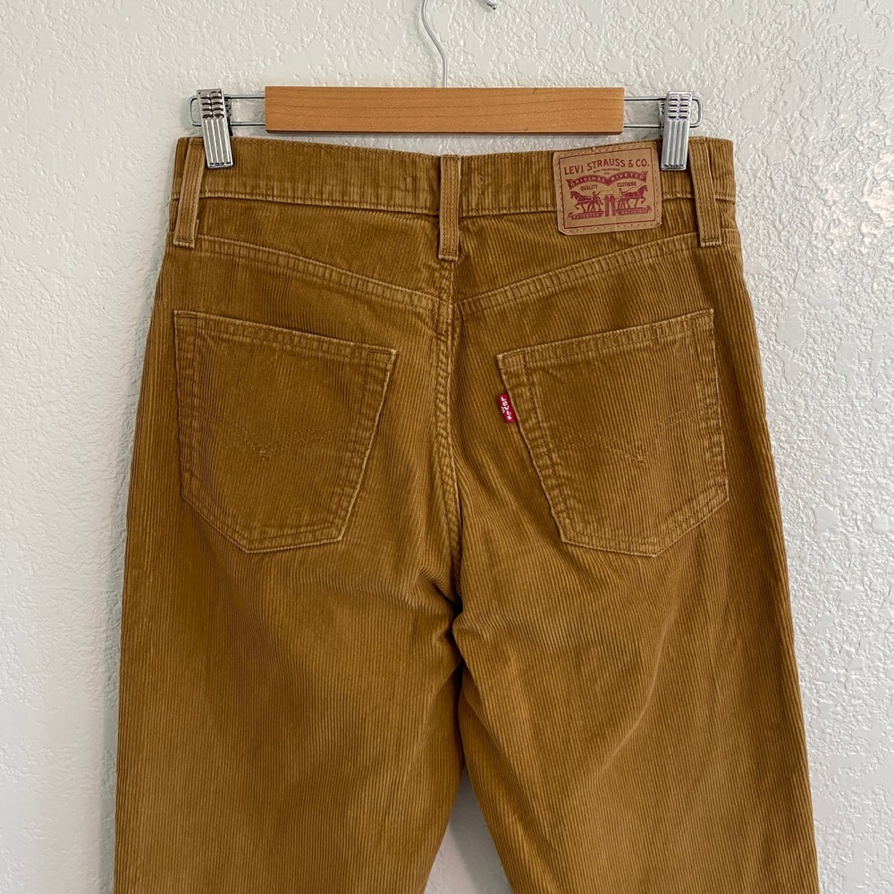 Levi's '94 Baggy Corduroy Pants Camel High Rise Straight Leg Womens W26 L31‎ - Picture 6 of 10
